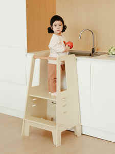 LM KIDS Montessori Muebles Cocina Taburete de madera para niños <span class=keywords><strong>Comprar</strong></span> Torre de aprendizaje con <span class=keywords><strong>pizarra</strong></span> y taburete Torre para niños pequeños - Product Image 5