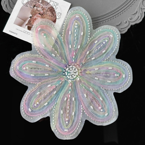 Robe corsage à fleurs faites à la main chandails à col détachable vêtements de bricolage emballage de sacs brodés d'approvisionnement en gros - Product Image 4