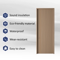 Portes en bois MDF géométriques modernes à panneaux plats, isolation acoustique, finition anti-rayures, pour atelier, chambre, cuisine, fabrication chinoise