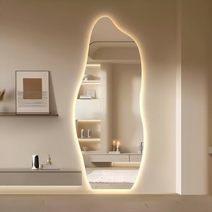 Espejo con luz LED para decoración de hoteles, cosmético al por mayor, espejo con luz LED, espejo de Spiegel irregular iluminado para salón de baño, luz LED inteligente - Product Image 5