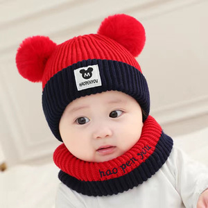 Niños bebé cálido bufanda con capucha sombrero calavera gorra pasamontañas sombrero de punto niños pequeños de punto con capucha invierno pasamontañas suéter sombrero de punto - Product Image 5