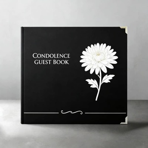 <span class=keywords><strong>Libro</strong></span> Commemorativo Personalizzabile 'Per Sempre nel Nostro <span class=keywords><strong>Cuore</strong></span>' in Tessuto Crema con Logo Serigrafato - Product Image 4