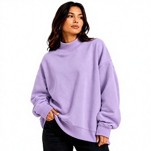 Blank Customized Design Pullover Mockneck For Women Lightweight Soft Fabric Whole sale Price Sweatshirt Fashionable <b>Top</b> - Product Image 1