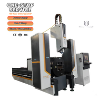 Machine de découpe laser à fibre 5 axes haute précision pour tubes et tuyaux en acier inoxydable et métal, refroidie par eau, CNC