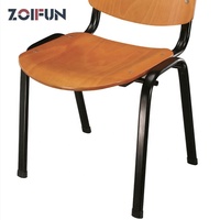Mobilier Scolaire Chaise Étudiant Empilable en Bois de Lecture et d'Écriture avec Tablette