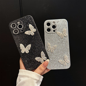 Bling Bling Bươm Bướm Mô Hình Trường Hợp Điện Thoại Thiết Kế Mới Cover Quay Lại Cho <span class=keywords><strong>Iphone</strong></span> 11 12 13 14 Cộng Với 15 16 Pro Max Điện Thoại Di Động Trường Hợp - Product Image 6