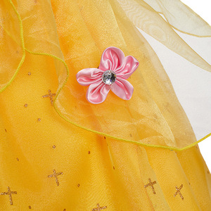 Robe de princesse jaune pour filles, costume de fête La Belle et la Bête, tenue de spectacle pour enfants - Product Image 4