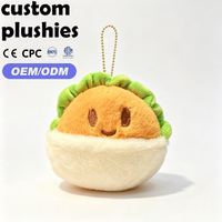 Nuevo Producto: Llavero de Peluche de Hamburguesa Adorable con Expresión Bordada para Decoración de Mochilas y Regalo