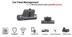 Richmor Mini caméra embarquée à double objectif 4G GPS WIFI Enregistreur vidéo de voiture tout-en-un DVR Boîte noire Caméra embarquée pour flotte de camions - Product Image 2