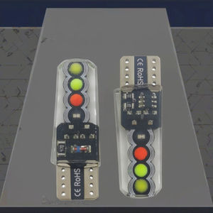 Nouvelle ampoule LED de voiture 12V en silicone T10, lampe cristal 4 couleurs à effet eau courante, flash COB 8SMD, éclairage large pour plaque d'immatriculation - Product Image 3