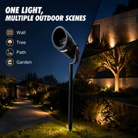 CRANE Projecteur LED à piquet 7W, orientable, pour installation murale, arbre, allée, jardin, sol, pelouse, adapté à diverses applications extérieures