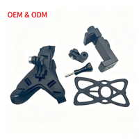 Accessoires pour mini-caméras d'action : Adaptateur de support de casque de moto avec sangle de menton légère et résistante aux chocs pour