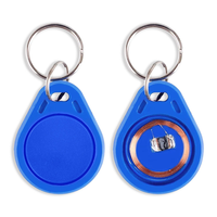 Kustom TK4100 EM4200 T5577 Programmable ditulis ulang UID 13.56Mhz ABS NFC Smart Tag Keyfob RFID kunci Fob dengan gantungan kunci