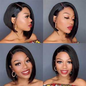 Short <strong>Cheap</strong> 100% Natural <strong>Wigs</strong> for Black Woman Vendor Virgin Human <strong>Wig</strong> Transparent Lace Straight Frontal Brazilian Human Hair <strong>Wig</strong> - Product Image 5