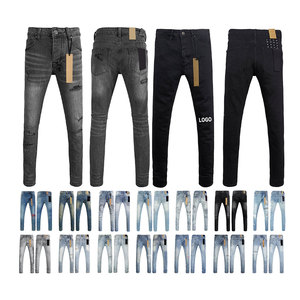 Jeans di Alta Qualità di Marca di Lusso Ksubiy, Pantaloni <span class=keywords><strong>Hip</strong></span> <span class=keywords><strong>Hop</strong></span> Elasticizzati Strappati in Denim, <span class=keywords><strong>Abbigliamento</strong></span> Maschile Ksubis - Product Image 1