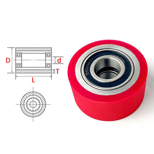 Bánh xe cao su Polyurethane, con lăn bi cao su, con lăn cao su silicon PU, băng tải, bánh xe con lăn không cần năng lượng - Product Image 3