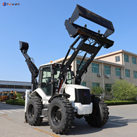 Chargeuse-pelleteuse 4x4 haut de gamme avec bras double enveloppant, caméra de recul et moteur haute puissance
