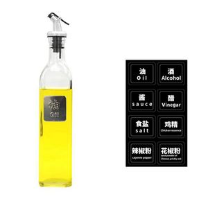 Glass Olive Oil Dispenser Bottle & Seasoning <b>Jar</b> Set 4pcs with Labels Funnel <b>for</b> <b>Kitchen</b> Vinegar Cruet Bottle - Product Image 5