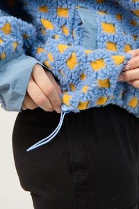 Giacca Sherpa Personalizzata da <span class=keywords><strong>Donna</strong></span> Blu e Gialla a Quadri Testurizzati, con Zip Intera, Collo Alto e Orlo con Coulisse - Produttore - Product Image 6