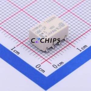 G6K-2F DC5 Signal Relay SMD,6.5x10mm Relay 5V 2 Changeover: 2C (DPDT-Changeover)::: 60V-DC/125V-AC Silver + Gold Plated - Product Image 1