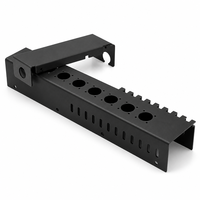 Support coulissant sur mesure en tôle pour plateau extractible avec emplacements pour connecteurs, fabrication OEM