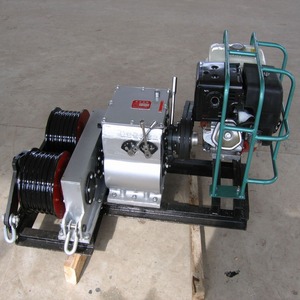 Cabrestante de Doble Tambor con Motor Diésel/Gasolina de 3T/5T, Cabrestante Motorizado de 3 Toneladas/5 Toneladas para Colocación de Cables y Elevación - Product Image 2