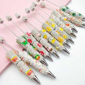 B7037 Weihnachten voller Strass Perlen kreative schwere Stift DIY Weihnachts mann Geschenk Serie Kugelschreiber Ideal für saisonale Förderung - Product Image 1
