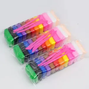 Vente en gros de jouets artisanaux de haute qualité pour bricolage 12 /24/36 36 couleurs 100g pâte polymère super légère à modeler séchée à l'air