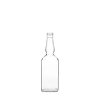 Bouteille en verre pour spiritueux, whisky neutre, 70 cl, à visser