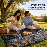 Couverture matelassée isotherme personnalisée, imperméable, pour le camping, les voyages en plein air, la randonnée, les pique-niques, les stades et les festivals