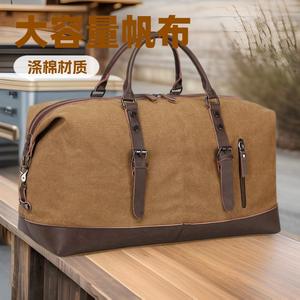 <b>Large</b> Capacity Canvas Tote Duffel <b>Bag</b> Gym Outdoor Gear Fitness Photography <b>Holdall</b> Luggage Polyester Lining Travel Weekender <b>Bag</b> - Product Image 1