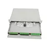 FTTH panel patch serat optik ODF, dudukan rak 24 port dengan rel mudah digunakan 1U 19"