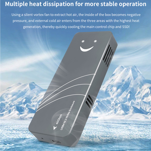 Tishric xách tay usb4.0 NVMe M.2 trường hợp quạt làm mát bên ngoài ổ cứng bao vây 2TB <span class=keywords><strong>sata</strong></span> máy tính hỗ trợ 40Gbps kích thước nhỏ - Product Image 6