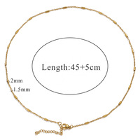 Créez vos propres bijoux, chaîne en acier inoxydable plaqué or 18 carats, chaîne à maillons en forme de vagues, chaîne simple et fine, collier de base, fabrication de cadeaux