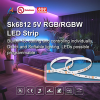 Tira de LED SPI de 30/60 Píxeles, DC5V, SK6812 WS2812b RGB, IC Integrado, Control Individual para Decoración de Fondo de TV
