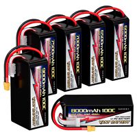 Batterie de drone VANT 6S 22.8V 6000/6500/7000/7500/8000/9000mAh 100C LiHV pour drones de 7-8 pouces 400-450mm X8 10 pouces