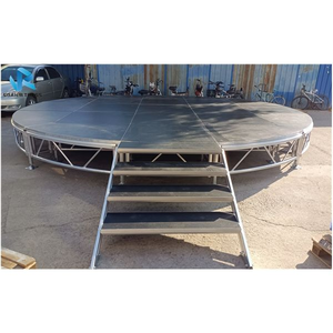 Scène ronde portable 4x4 pieds en aluminium pour DJ, avec structure circulaire réglable, certifiée CE, montage facile - Product Image 4