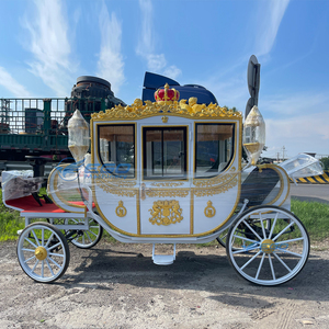 รถม้าแต่งงานคุณภาพสูง รถม้าไฟฟ้าสี่ล้อ สไตล์ยุโรป ปรับแต่งได้ รถม้าวีไอพี - Product Image 4