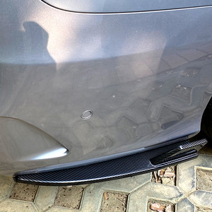 Mercedes-Benz C-Class Estate Rear Bumper Corner Spoiler Piano Black Carbon Fiber Texture PP Material - Product Image 2