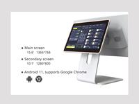 Mesin POS Layar Sentuh Kapasitif 10 Titik Ultra-Tipis Aluminium 15,6 Inci, Penyimpanan 4GB/32GB, Kasir Ritel Supermarket SDK