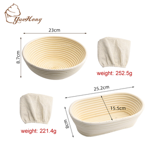 Korb Brot Proof ing 9 10 Zoll Runde oval Set Teigs ch neider Brot lahm Schneebesen Silikon matte Großhandel Sauerteig Rattan Korb - Product Image 5
