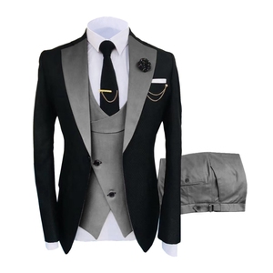 Traje <span class=keywords><strong>de</strong></span> Hombre <span class=keywords><strong>de</strong></span> 3 Piezas con Chaqueta <span class=keywords><strong>de</strong></span> un Botón, <span class=keywords><strong>Chaleco</strong></span> y Pantalones para Cenas <span class=keywords><strong>de</strong></span> Negocios, Bodas y Eventos Formales, Estilo Sehe - Product Image 3