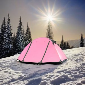 Phổ biến cắm trại ngoài trời một phòng ngủ hai người Lều hai lớp nhôm thẳng giằng 2 người Oxford vải sợi thủy tinh - Product Image 2