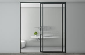 Di grandi dimensioni doppio temperato nascosto <span class=keywords><strong>porta</strong></span> in alluminio che si sovrappone pannelli scorrevoli in vetro moderno interno <span class=keywords><strong>porta</strong></span> <span class=keywords><strong>scorrevole</strong></span> apertura manuale - Product Image 5