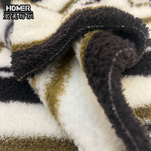 Terciopelo Faconne de doble cara, tela Sherpa de lana Polar de 320gsm con estampado de patrón colorido para juguete de peluche, ropa de casa, abrigo de invierno - Product Image 6