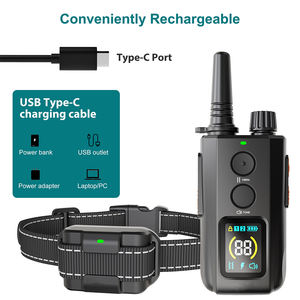 Layar warna pelatih anjing jarak jauh kontrol kulit anjing jarak jauh plastik dapat diisi ulang tahan air kustom - Product Image 5