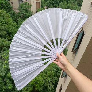 Kungfu người hâm mộ kích thước lớn Polyester Nhựa Tre người hâm mộ gấp tay <span class=keywords><strong>Fan</strong></span> clacking cho nhảy múa thể chất Đào Tạo - Product Image 1