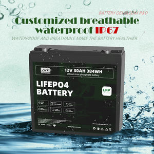 JREPower 12 V <span class=keywords><strong>30Ah</strong></span> 384Wh 전기 보트 배터리 팩 딥 사이클 BMS 12.8v 12 볼트 <span class=keywords><strong>Lifepo4</strong></span> 해양 태양 리튬 이온 배터리 팩 - Product Image 2
