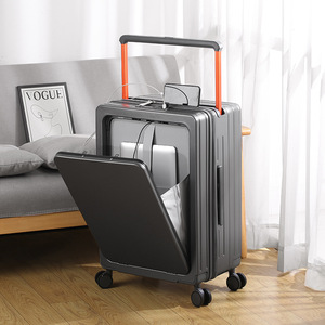 Haut de gamme grande capacité ABS + PC 20/24 pouces bagages Spinner fort épaissi Portable moderne unisexe avant ouvert <span class=keywords><strong>valise</strong></span> universelle - Product Image 1
