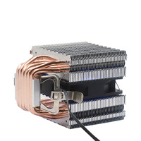 Refroidisseur de processeur à double caloduc Super 6, silencieux, à roulement fluide, 1151, pour refroidissement par air, pour ordinateur de bureau grand format